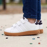 TENIS ADIDAS ADVANTAGE NIÑO JI4194 SIMIPIEL BLANCO 17-21