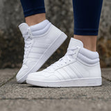 TENIS ADIDAS HOOPS MUJER JI3476 SIMIPIEL BLANCO