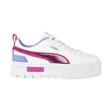 TENIS PUMA MAYZE GLITZY MUJER 38853501 SIMI BCO/MORADO