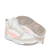 TENIS PUMA REBOUND JOY LOW JOVEN 39383104 SIMIPIEL BCO/GRIS 20-25