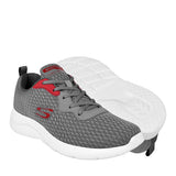 TENIS SKECHERS LITE-WEIGHT HOMBRE 894046GYRD TEXT GRIS