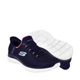 TENIS SKECHERS SLIP INS MUJER 150123NVPK TEXTIL AZUL