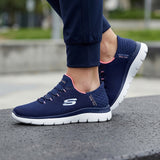 TENIS SKECHERS SLIP INS MUJER 150123NVPK TEXTIL AZUL