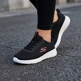TENIS SKECHERS MUJER 2110007BKPK TEXTIL NEGRO