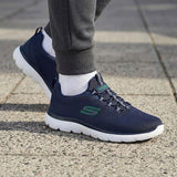TENIS SKECHERS HOMBRE 232832NVY TEXTIL AZUL