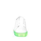 Tenis LED Stylo Para Dama 700 23-26 Blanco y Plateado