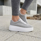 TENIS CASUALES STYLO MUJER 9403 GAMUZA GRIS