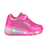 TENIS CASUALES NIÑA LED & WHEELS HG8089 SIMI ROSA 18-24
