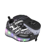 TENIS CASUALES PARA NIÑO LED AND WHEELS HG8086 NGO GRIS
