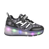 TENIS CASUALES PARA NIÑO LED AND WHEELS HG8086 NGO GRIS
