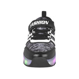 TENIS CASUALES PARA NIÑO LED AND WHEELS HG8086 NGO GRIS