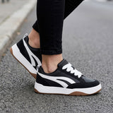 Tenis Casuales Black Republic para mujer, color simipiel negro, corrida 22-26