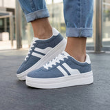 TENIS CASUALES CAPA DE OZONO MUJER 670902 SUEDE AZUL