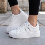 TENIS CASUALES CAPA DE OZONO MUJER 672204 SIMIPIEL BLANCO