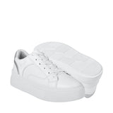 TENIS CASUALES DAMA STYLO 9332 SIMIPIEL BLANCO