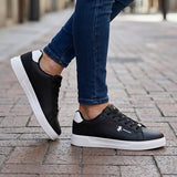 TENIS CABALLERO POLO V117-C SIMIPIEL NEGRO