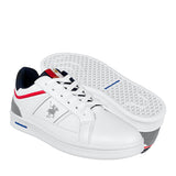 TENIS CASUALES CABALLERO POLO HOMO10 SIMIPIEL BLANCO