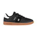 TENIS DAMA POLO JOV013 SIMIPIEL NEGRO