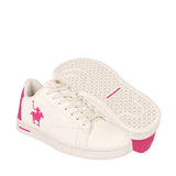 TENIS POLO MUJER PEO01RB SIMIPIEL BLANCO/ROSA