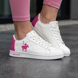 TENIS POLO MUJER PEO01RB SIMIPIEL BLANCO/ROSA