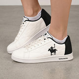 TENIS POLO MUJER PEO01NBBN SIMIPIEL BLANCO/NEGRO