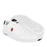 TENIS CASUALES POLO HOMBRE POLC0061B SIMIPIEL BLANCO