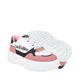 TENIS CASUALES BT21 MUJER BT6041 SIMIPIEL BLANCO/ROSA