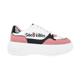 TENIS CASUALES BT21 MUJER BT6041 SIMIPIEL BLANCO/ROSA