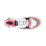 TENIS CASUALES BT21 MUJER BT6041 SIMIPIEL BLANCO/ROSA