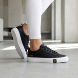 TENIS K-SWISS MUJER 8F489002 SIMIPIEL NEGRO