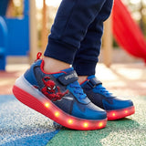 TENIS/PATINES SPIDERMAN NIÑO 9007 SIMI AZUL 18-22