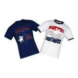 DUO PACK PLAYERAS HOMBRE POLO PL02118-PL02135 TEXT AZU/BCO
