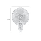 VENTILADOR DE PARED HURRICANE HGC736505 SINTÉTICO BLANCO