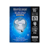 VENTILADOR DE PARED HURRICANE HGC736503 SINTÉTICO BLANCO