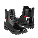 BOTINES CASUALES NIÑA MINNIE MOUSE CHAROL NEGRO