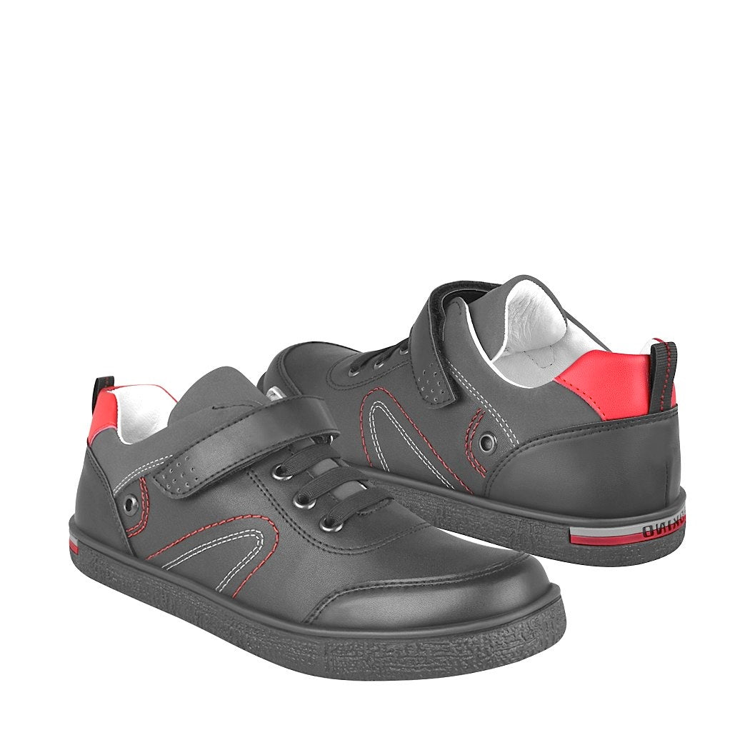 Zapatos casuales Rokino para niño simipiel negro 3112