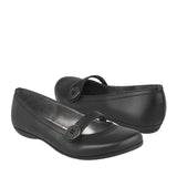 Flats Stylo para mujer simipiel negro 3080