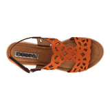 SANDALIAS CASUALES PARA DAMA STYLO 10306 SUEDE NARANJA