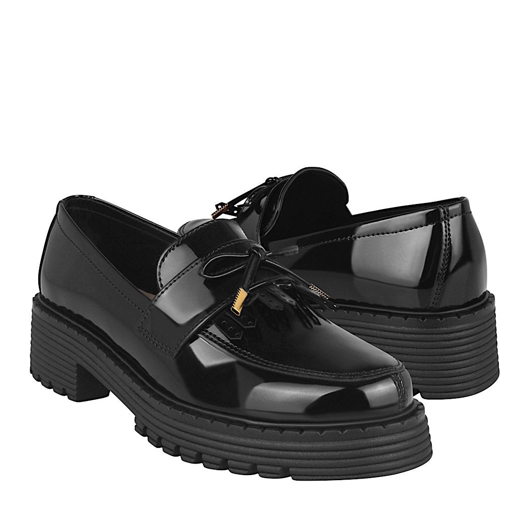Charol Outfit Mocasines Negros Mujer Usar Mocasines Tacon