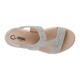 SANDALIAS DAMA NOMADAS 23045 SUEDE PLATA