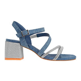 SANDALIAS DAMA CLASBEN MADELINE TEXTIL PLATA