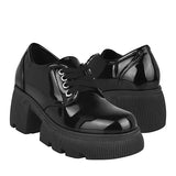 ZAPATOS OXFORD DAMA STYLO 130-01 CHAROL NEGRO
