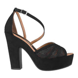 SANDALIAS DAMA STYLO 9187 SUEDE NEGRO