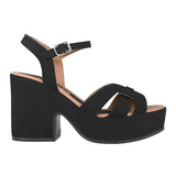 SANDALIAS DAMA STYLO 6711 SUEDE NEGRO