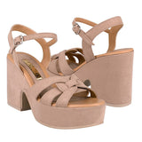 SANDALIAS DAMA STYLO 6711 SUEDE BEIGE