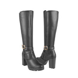 BOTAS DAMA STYLO 15578 SIMIPIEL NEGRO