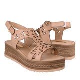 SANDALIAS DAMA STYLO 16007 SIMIPIEL BEIGE