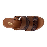 SANDALIAS DAMA FLEXI 102911 PIEL CAFÉ