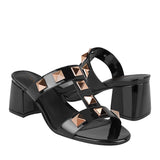 SANDALIAS DAMA PERUGIA 50442 CHAROL NEGRO