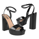 SANDALIAS DAMA STYLO 17301 CHAROL NEGRO